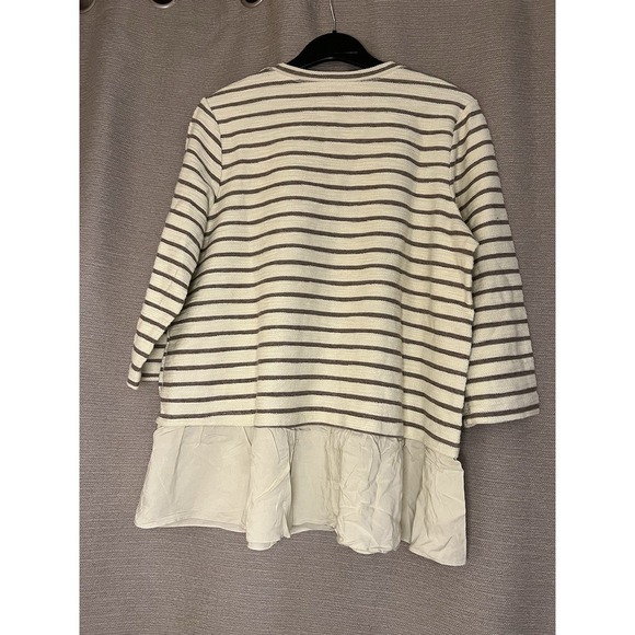 LOGO by Lori Goldstein  Stripped Yellow Blouse - Picture 3 of 11